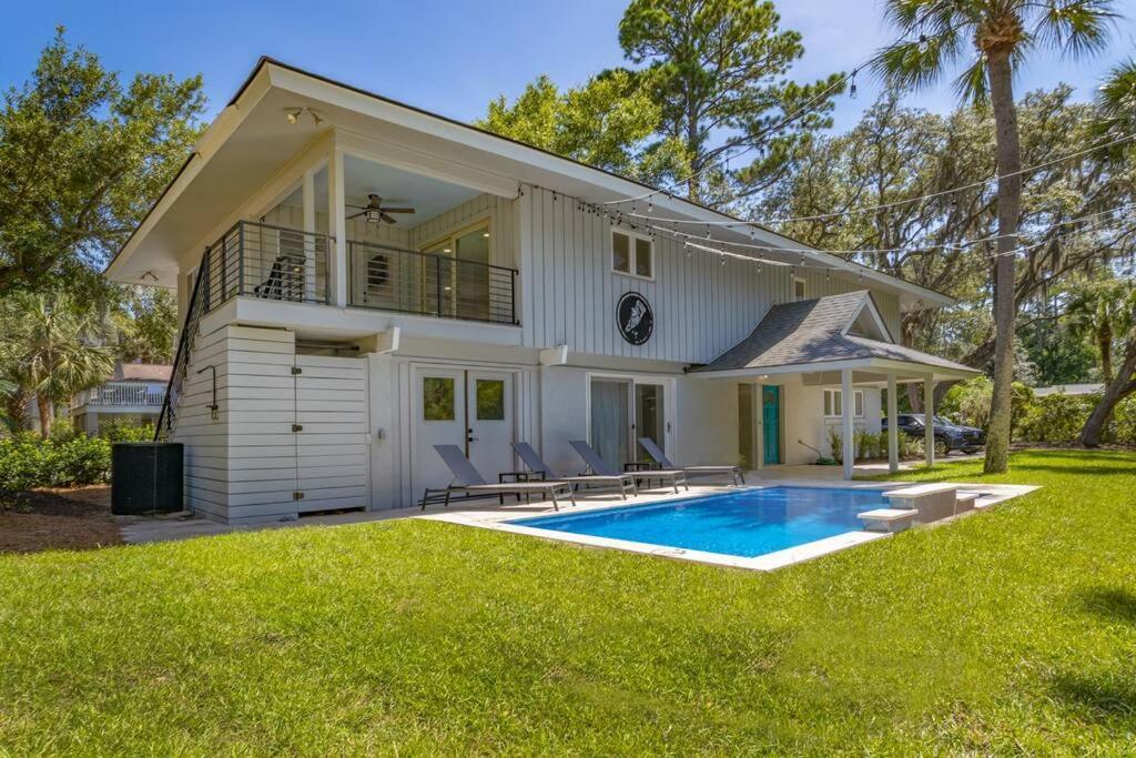 Luxury Beach House - 2Min Walk To Beach - Private Pool - Group & Dog Friendly Hilton Head Island Exteriér fotografie